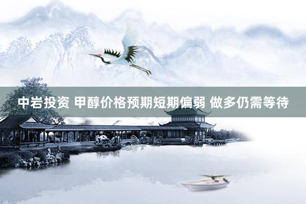 中岩投资 甲醇价格预期短期偏弱 做多仍需等待