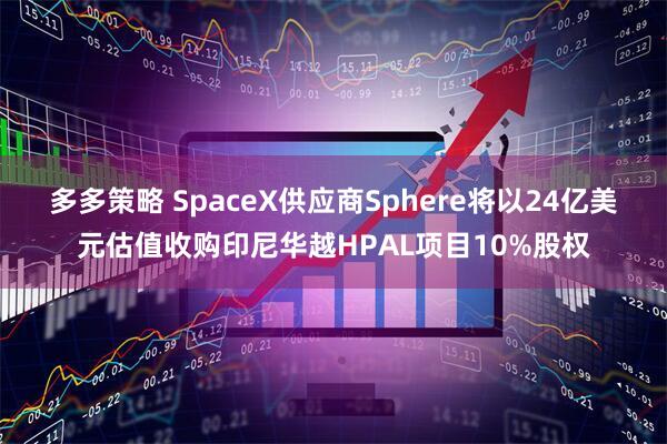 多多策略 SpaceX供应商Sphere将以24亿美元估值收购印尼华越HPAL项目10%股权